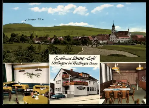 AK Unlingen, Gasthaus Sonne-Café, Bes. Fam. S. Bauknecht, Innenansichten, Blick zum Bussen