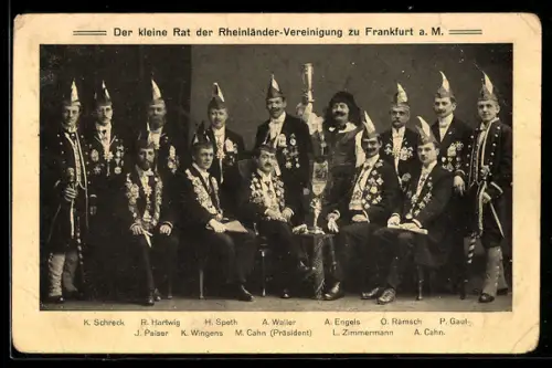 AK Frankfurt a. M., Der kleine Rat der Rheinländer-Vereinigung, Fasching