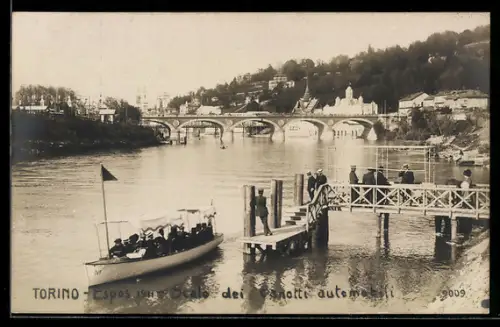 AK Torino, Esposizione 1911, Scalo dei canotti automobili