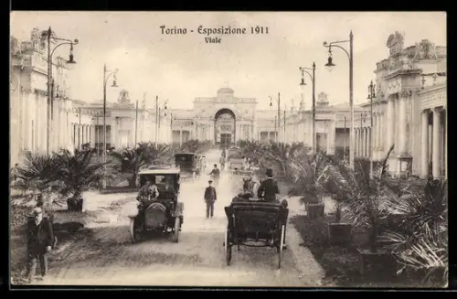 AK Torino, Esposizione 1911, Viale