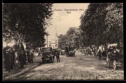 AK Torino, Esposizione 1911, Viale