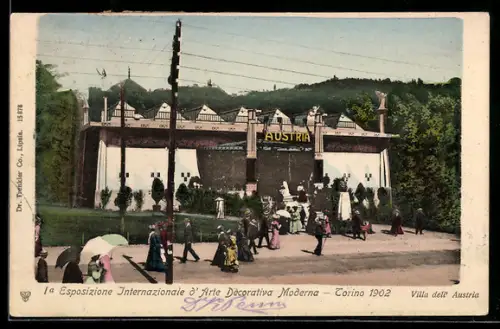 AK Torino, 1 a Esposizione Internazionale d` Arte Decorativa Moderna 1902, Villa dell` Austria