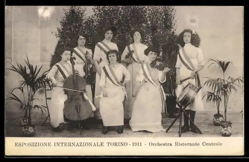 AK Torino, Esposizione Internazionale 1911, Orchestra Ristorante Centrale