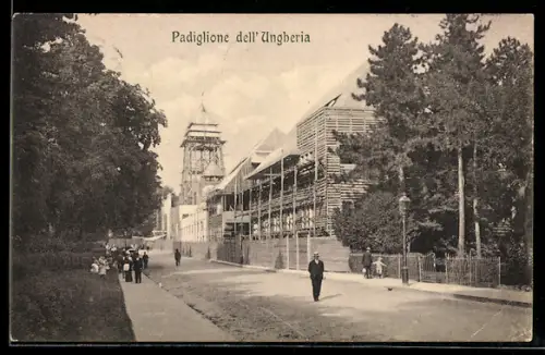 AK Torino, Esposizione 1911, Parco del Valentino, Padiglione dell` Ungheria
