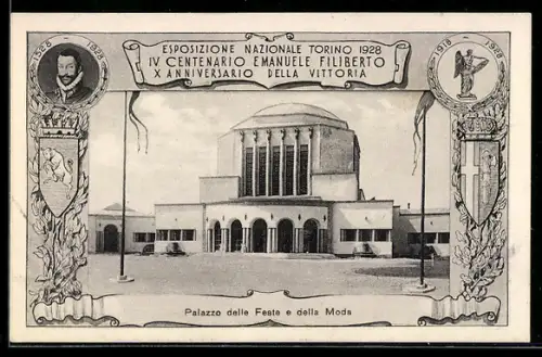 AK Torino, Esposizione Nazionale 1928, Palazzo delle Feste e della Moda