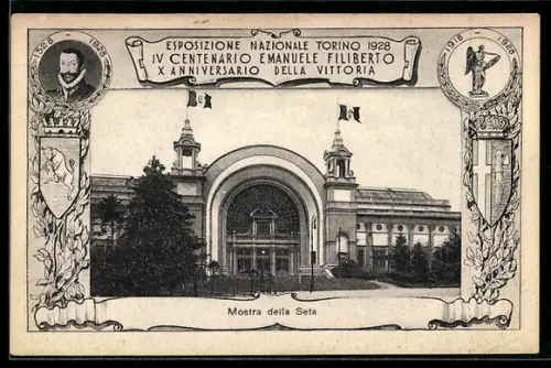AK Torino, Esposizione Nazionale 1928, Mostra della Seta