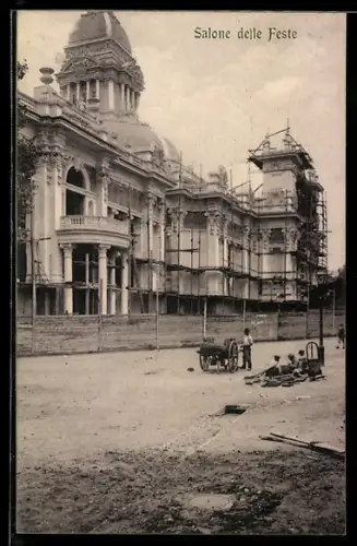 AK Torino, Esposizione 1911, Parco del Valentino ed i lavori, Salone delle Feste