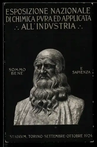 AK Torino, Esposizione Nazionale di Chimica pura ed applicata all` Industria 1924, Büste