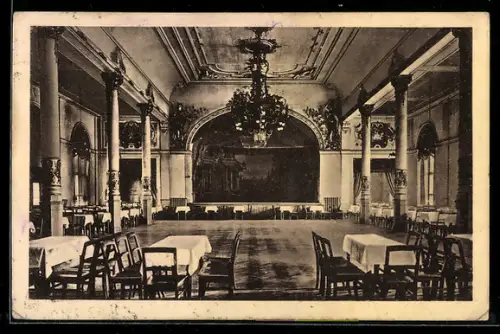AK Hohndorf /Erzgeb., Hotel Deutsches Haus, Innenansicht