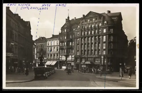 Foto-AK Saarbrücken, Hotel Excelsior, Ecke Reichs- und Bahnhofstrasse
