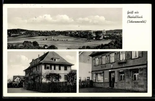 AK Oberkollbach /Schwarzwald, Ortsansicht, Wohnhaus, Gemischtwaren-Laden Friedr. Volz