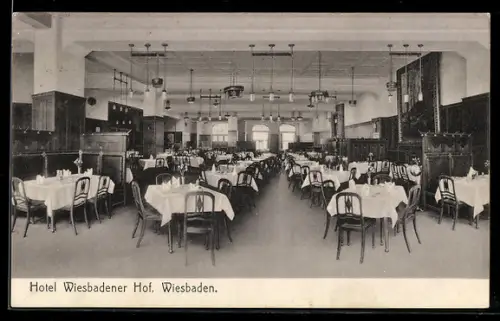 AK Wiesbaden, Hotel Wiesbadener Hof, Innenansicht