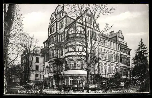 AK Wiesbaden, Hotel Nizza, Frankfurterstrasse 28