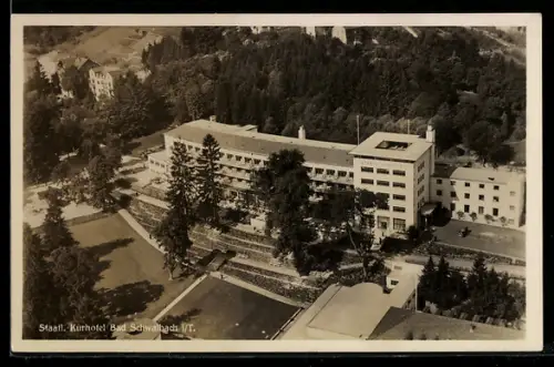 AK Bad Schwalbach i. T., Staatl. Kurhotel aus der Vogelschau