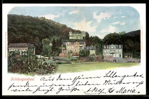 AK Schlangenbad, Kurhäuser am Hang