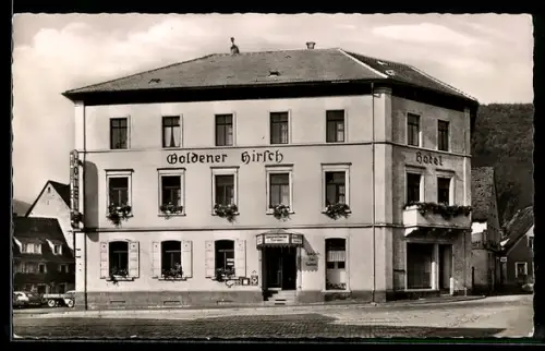 AK Neckargemünd, Hotel Goldener Hirsch, Bes. E. Gatzweiler