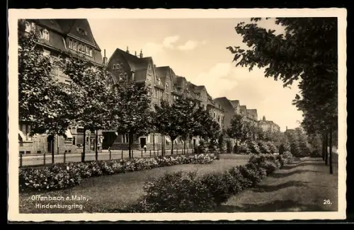AK Offenbach a. Main, Strasse Hindenburgring