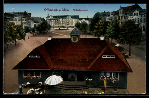 AK Offenbach a. Main, Wilhelmsplatz mit Gasthaus