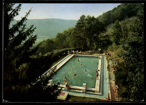 AK Hettigenbeuern /Buchen, Hotel-Pension Diedrich, Schwimmbecken