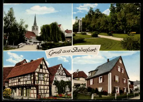 AK Steinsfurt-Sinsheim, Kirche, Wohnhaus, Denkmal