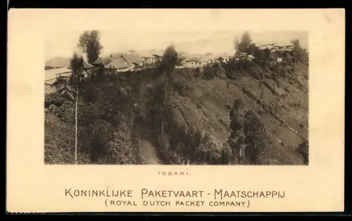 AK Tosari, Dorfansicht auf dem Bergrücken