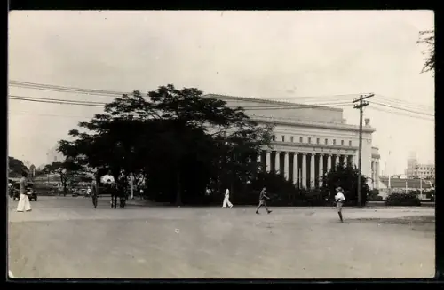 AK Manila, Klassizistisches Gebäude mit Säulen