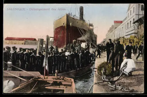AK Salonique, Débarquement des Alliés