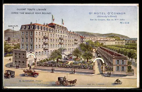 AK Nice, Grand Hotel O`Connor, Giraudy`s-Hôtel, Rue du Congrès, Prop. A. Giraudy