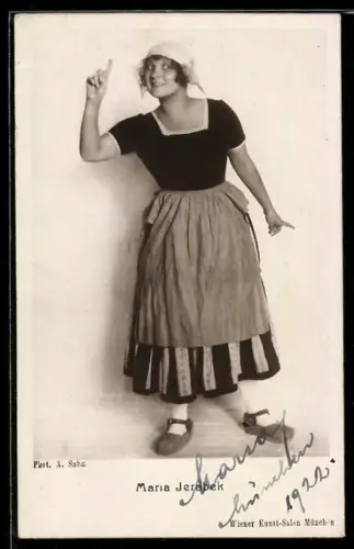 AK Schauspielerin Maria Jerabek mit Autograph