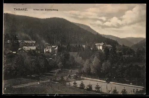 AK Tabarz, Villen am Zimmerberg mit Tennisanlage