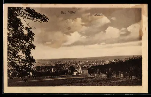 AK Bad Vilbel, Ortspanorama vom Berg aus gesehen