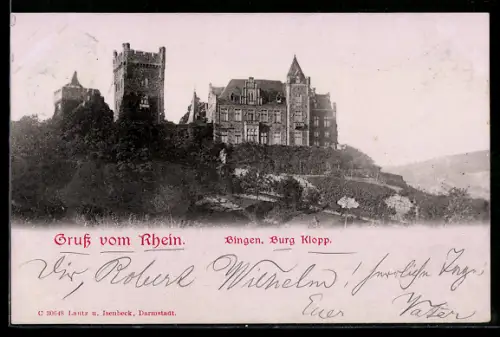 AK Bingen /Rhein, Burg Klopp