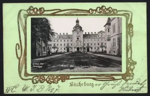 AK Bückeburg, Blick auf das Residenz-Schloss