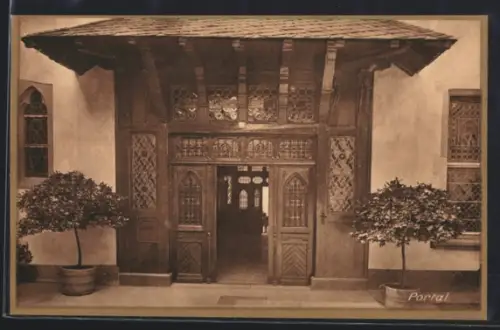 AK Königstein i. Taunus, Ursulinen-Kloster St. Anna, Lyzeum und Haushaltungsschule, Portal