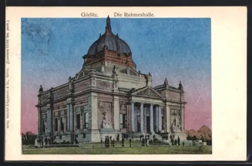 Luna-AK Görlitz, Totalansicht der Ruhmeshalle