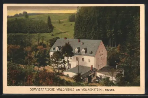 AK Wolkenstein i. Erzgeb., Gasthaus Waldmühle