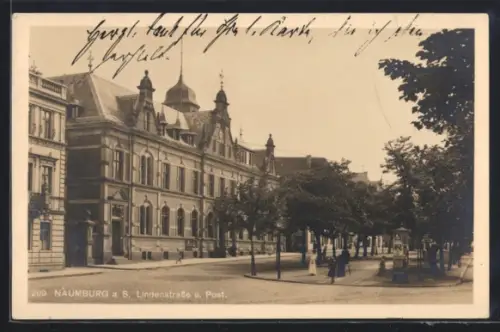 AK Naumburg a. S., Lindenstrasse und Post