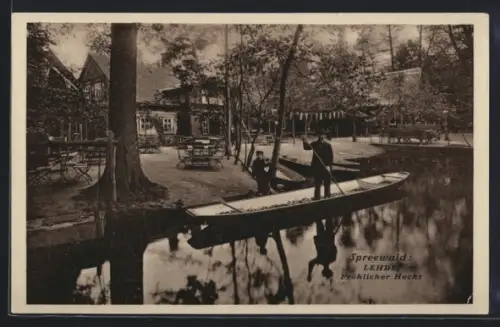 AK Lehde /Spreewald, Gasthaus Fröhlicher Hecht