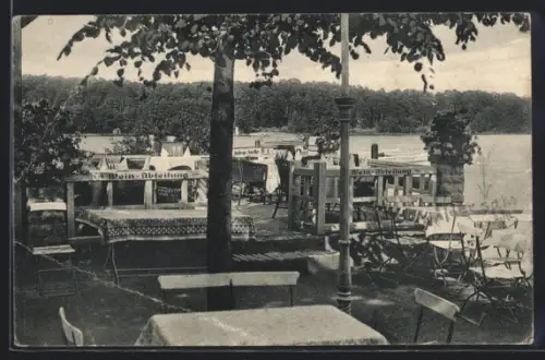 AK Grünheide i. M., Hotel, Restaurant und Pension am Peetzsee Richard Crahé
