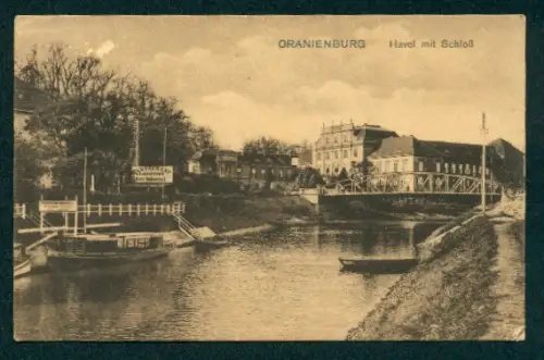 AK Oranienburg, Havel mit Schloss
