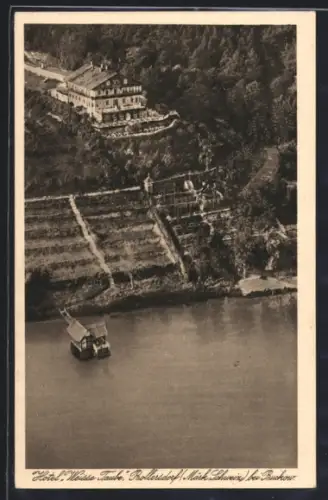 AK Bollersdorf, Fliegeraufnahme von Hotel Weisse Taube