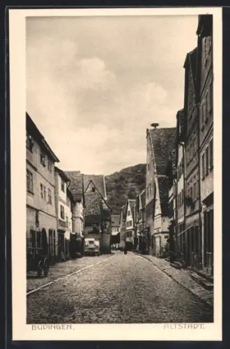 AK Büdingen, Strasse in der Altstadt