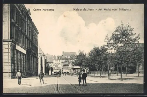 AK Kaiserslautern, Café Karlsberg am Markt oder Stiftsplatz