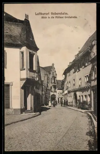 AK Sobernheim, Blick in die Mittlere Grossstrasse