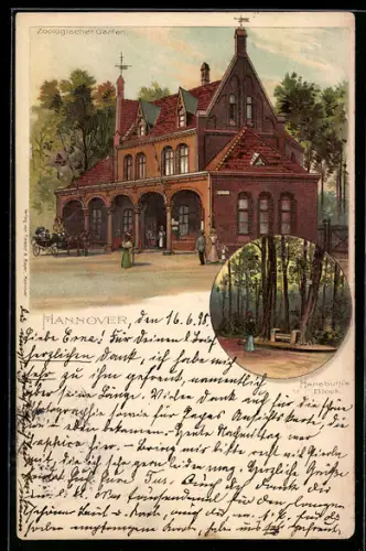 Lithographie Hannover, Zoologischer Garten