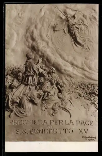 Künstler-AK Domenico Mastroianni: Preghiera per la Pace di S. S. Benedetto XV.