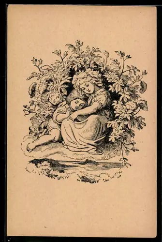 Künstler-AK Ludwig Richter: H. C. Andersen`s Märchen, Fliedermütterchen