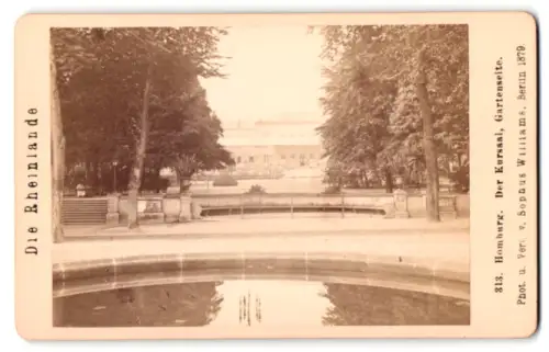 Fotografie Sophus William, Berlin, Ansicht Homburg /Rheinland, Der Kursaal, Gartenseite