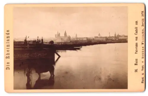 Fotografie Sophus William, Berlin, Ansicht Mainz /Rheinland, Panorama von Castell aus
