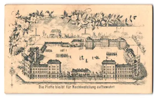 Fotografie Aug. Müller, Altona, Holstenstrasse 111, Ansicht Altona, Blick auf die Kaserne mit Casino